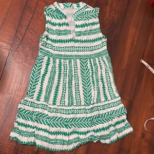 Cupshe Green and White Dress